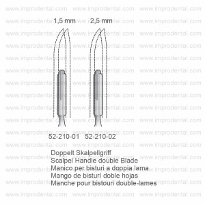 Scalpel Handle double Blade